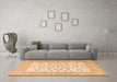 Machine Washable Persian Orange Traditional Area Rugs in a Living Room, wshtr2659org