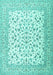 Machine Washable Persian Turquoise Traditional Area Rugs, wshtr2659turq