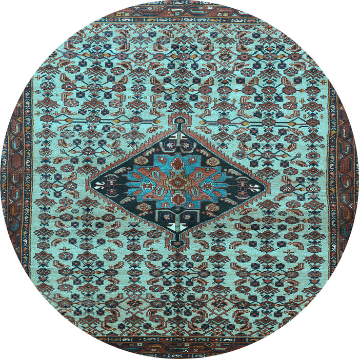 Round Persian Light Blue Traditional Rug, tr265lblu