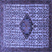 Square Persian Blue Traditional Rug, tr265blu