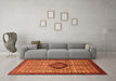 Machine Washable Persian Orange Traditional Area Rugs in a Living Room, wshtr265org