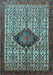 Machine Washable Persian Light Blue Traditional Rug, wshtr265lblu