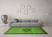 Machine Washable Persian Green Traditional Area Rugs in a Living Room,, wshtr265grn