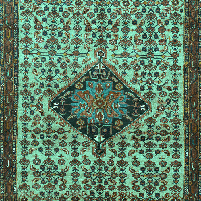 Machine Washable Persian Turquoise Traditional Area Rugs, wshtr265turq