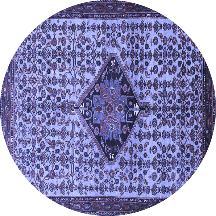 Round Persian Blue Traditional Rug, tr265blu