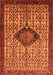 Serging Thickness of Machine Washable Persian Orange Traditional Area Rugs, wshtr265org