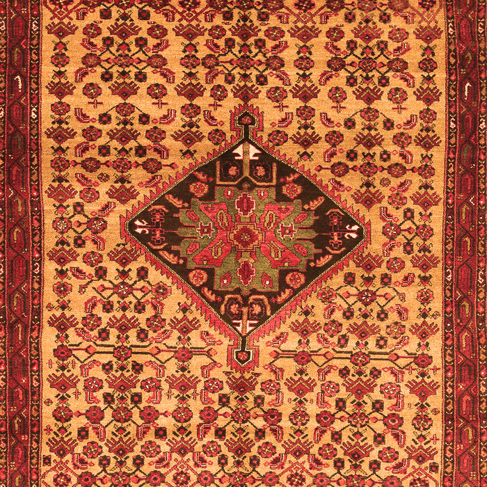 Serging Thickness of Machine Washable Persian Orange Traditional Area Rugs, wshtr265org