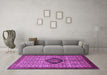 Machine Washable Persian Purple Traditional Area Rugs in a Living Room, wshtr265pur