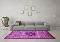 Machine Washable Persian Purple Traditional Rug, wshtr265pur