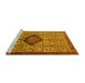 Sideview of Machine Washable Persian Yellow Traditional Rug, wshtr265yw