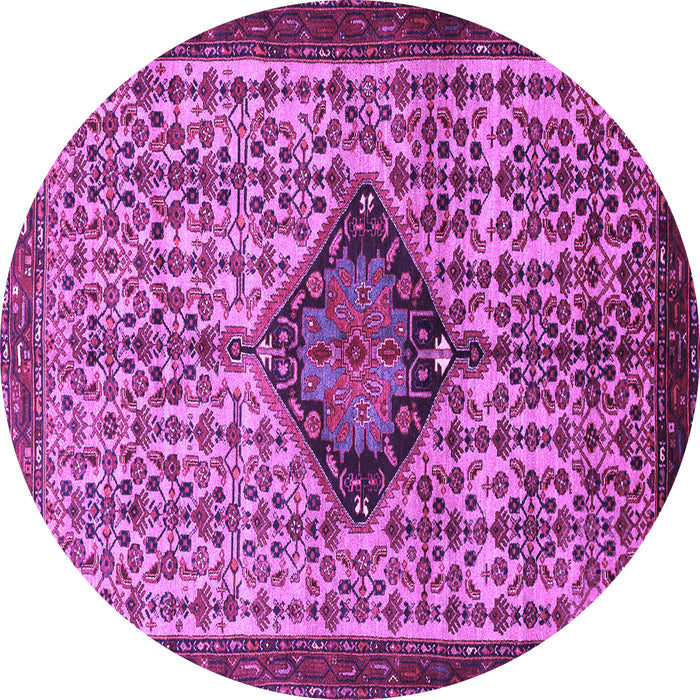 Round Persian Purple Traditional Rug, tr265pur