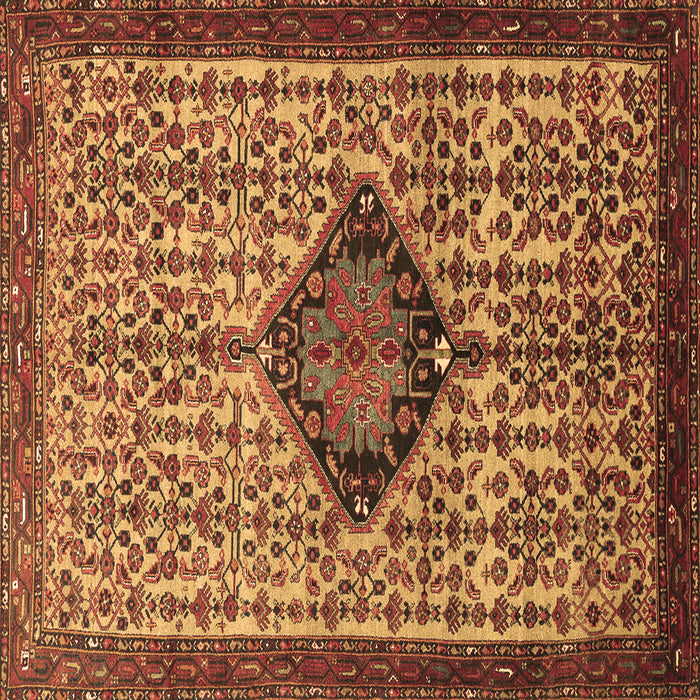 Square Persian Brown Traditional Rug, tr265brn