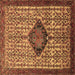 Square Persian Brown Traditional Rug, tr265brn