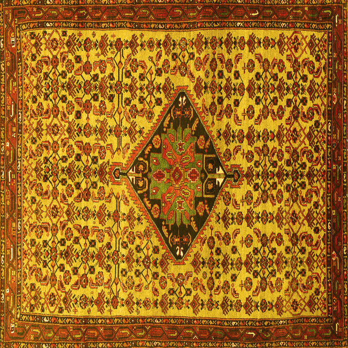 Square Persian Yellow Traditional Rug, tr265yw