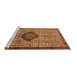 Sideview of Machine Washable Persian Brown Traditional Rug, wshtr265brn