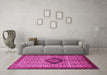 Machine Washable Persian Pink Traditional Rug in a Living Room, wshtr265pnk