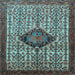 Square Persian Light Blue Traditional Rug, tr265lblu