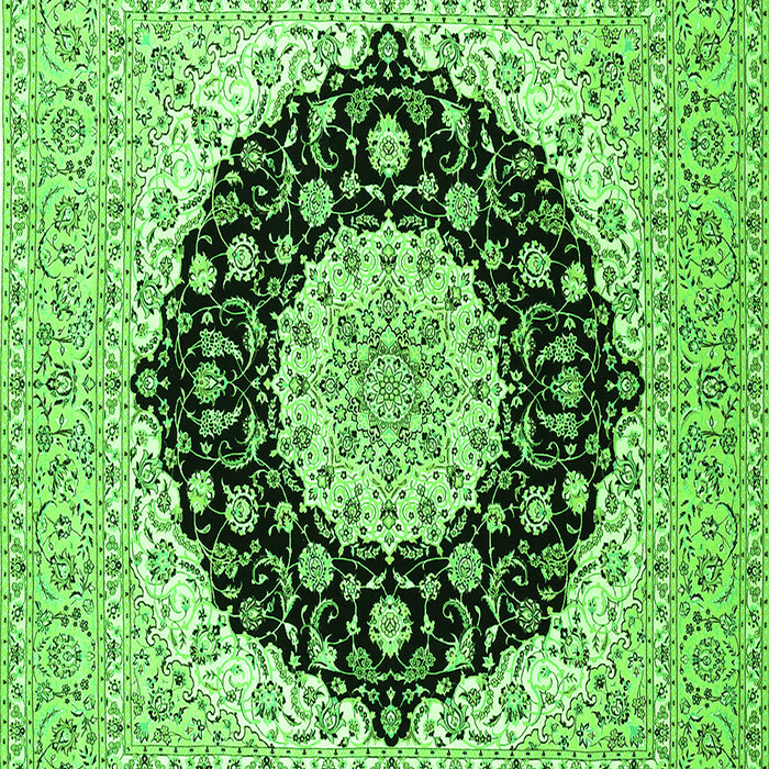 Medallion Green Traditional Rug, tr2660grn