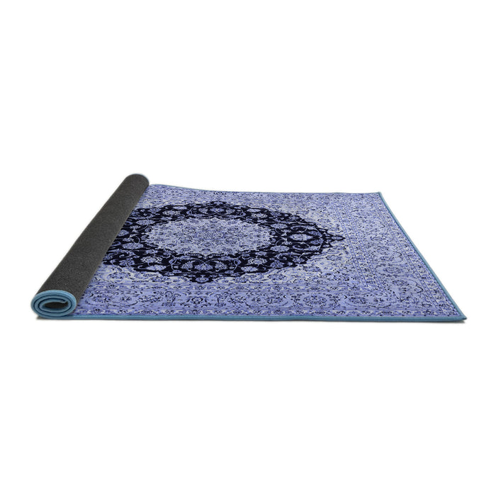 Sideview of Medallion Blue Traditional Rug, tr2660blu