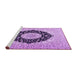 Sideview of Machine Washable Medallion Purple Traditional Area Rugs, wshtr2660pur