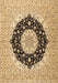 Machine Washable Medallion Brown Traditional Rug, wshtr2660brn
