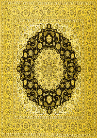 Medallion Yellow Traditional Rug, tr2660yw