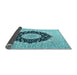 Sideview of Medallion Light Blue Traditional Rug, tr2660lblu