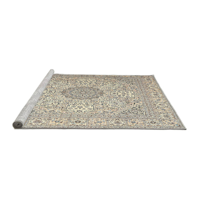 Sideview of Machine Washable Traditional Light Gold Rug, wshtr2661