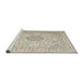 Sideview of Machine Washable Traditional Light Gold Rug, wshtr2661