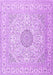 Machine Washable Medallion Purple Traditional Area Rugs, wshtr2661pur