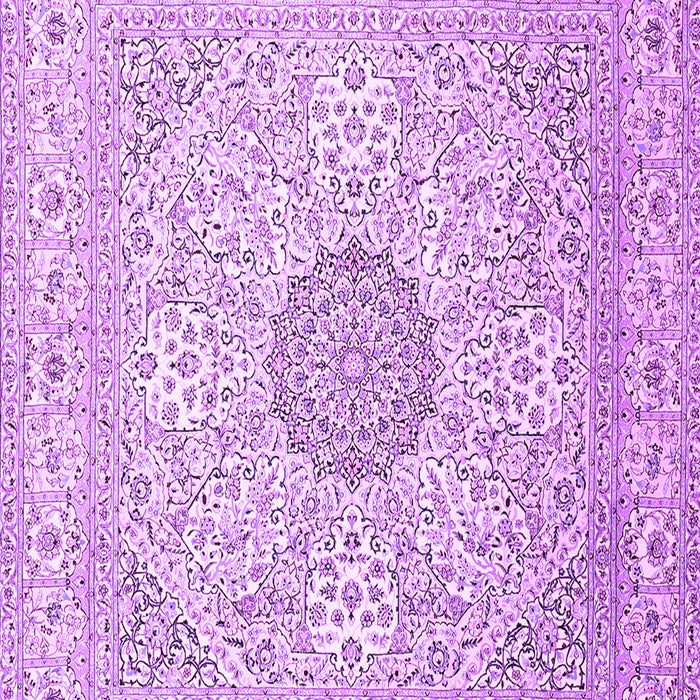 Machine Washable Medallion Purple Traditional Area Rugs, wshtr2661pur