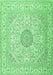 Medallion Emerald Green Traditional Rug, tr2661emgrn