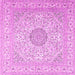 Square Medallion Pink Traditional Rug, tr2661pnk