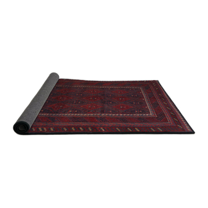 Sideview of Traditional Burgundy Brown Southwestern Rug, tr2662