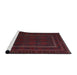 Sideview of Machine Washable Traditional Burgundy Brown Rug, wshtr2662