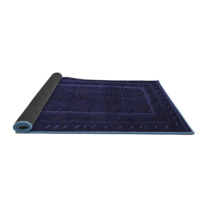 Sideview of Southwestern Blue Country Rug, tr2662blu