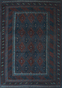 Southwestern Light Blue Country Rug, tr2662lblu