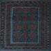 Square Southwestern Light Blue Country Rug, tr2662lblu