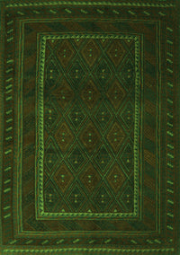 Southwestern Green Country Rug, tr2662grn