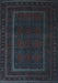 Machine Washable Southwestern Light Blue Country Rug, wshtr2662lblu