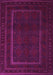 Machine Washable Southwestern Pink Country Rug, wshtr2662pnk