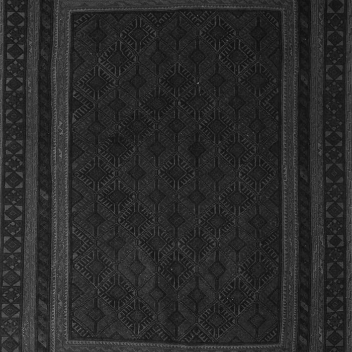 Serging Thickness of Machine Washable Southwestern Gray Country Rug, wshtr2663gry