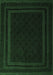 Machine Washable Southwestern Emerald Green Country Area Rugs, wshtr2663emgrn