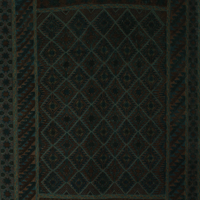 Machine Washable Southwestern Turquoise Country Area Rugs, wshtr2664turq