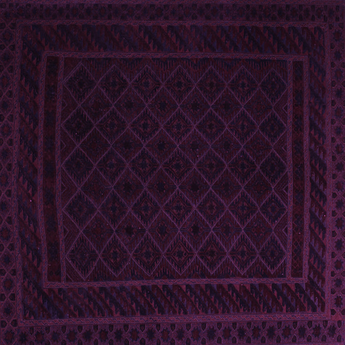 Square Machine Washable Southwestern Purple Country Area Rugs, wshtr2664pur