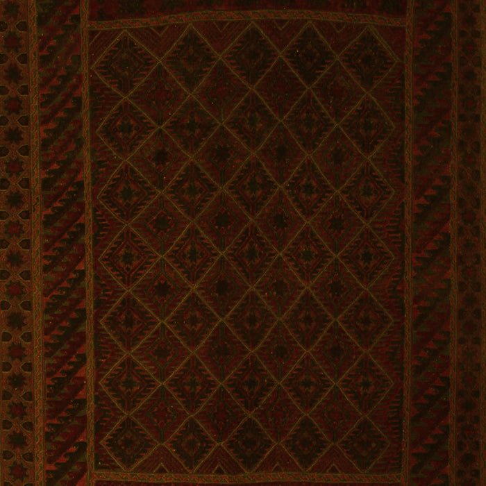 Machine Washable Southwestern Yellow Country Rug, wshtr2664yw