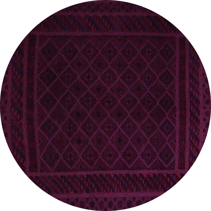 Round Southwestern Pink Country Rug, tr2664pnk