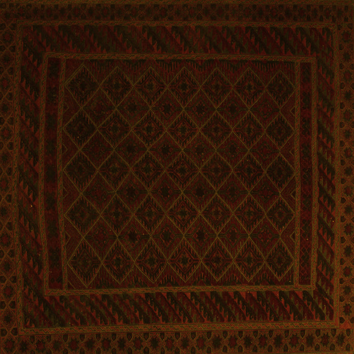 Square Southwestern Yellow Country Rug, tr2664yw