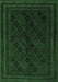 Machine Washable Southwestern Emerald Green Country Area Rugs, wshtr2665emgrn