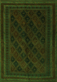 Southwestern Green Country Rug, tr2665grn